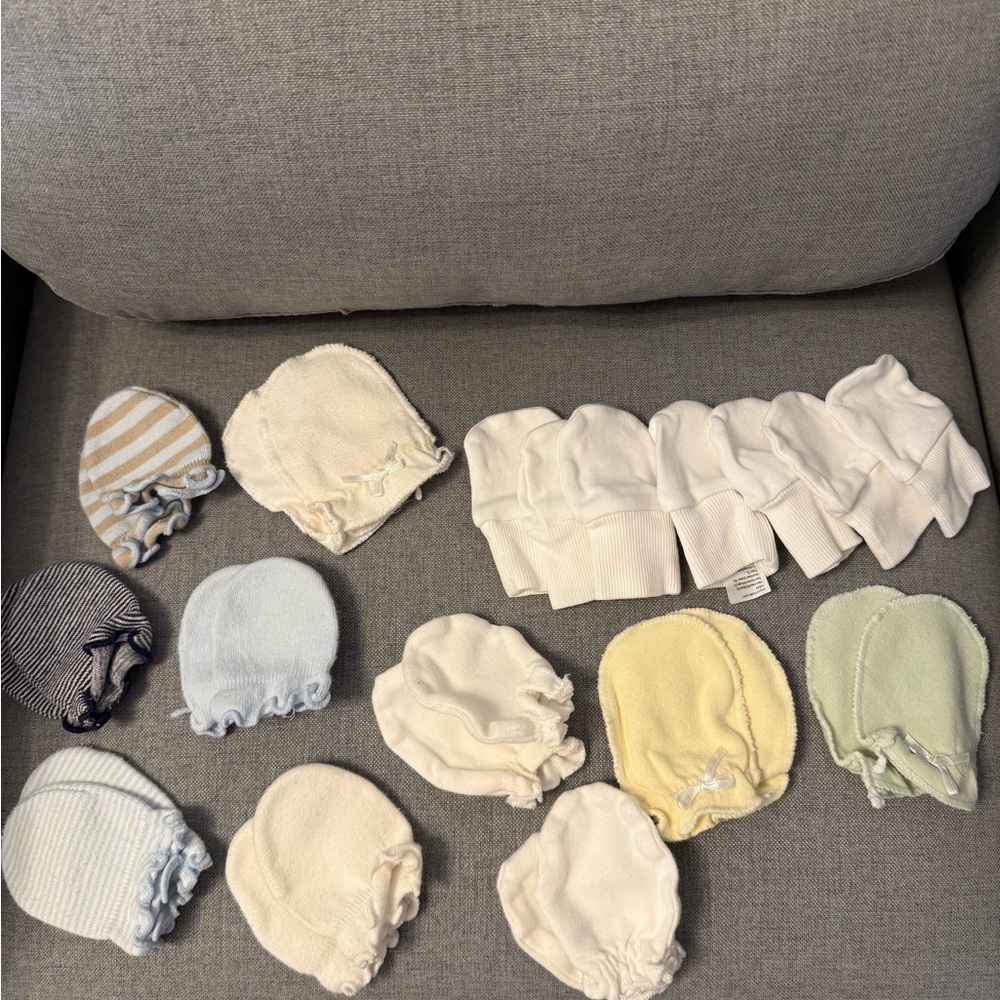 Baby mittens from various brands